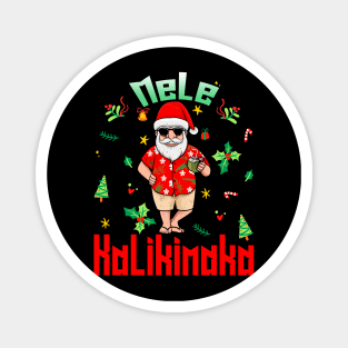 Mele Kalikimaka Christmas Santa Shaka Hawaii Magnet